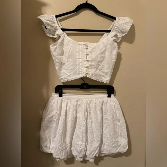 Aerie seersucker matching skirt set - Picture 2 of 6